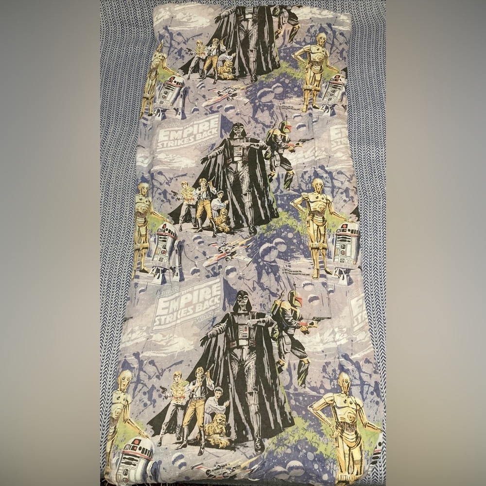 Vintage 1979 Star Wars The Empire Strikes Back Sleeping Bag Darth Vader R2D2 64”